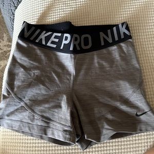 grey nike pro dri-fit shorts